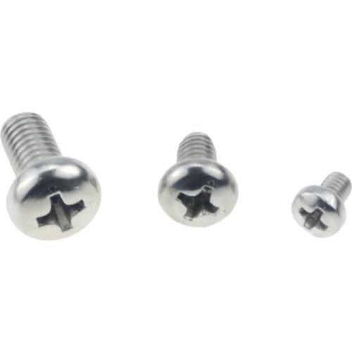 100pcs/Lot GB818 M3x4 mm M3*4 mm 304 Stainless Steel Phillips Cross recessed pan head Screw