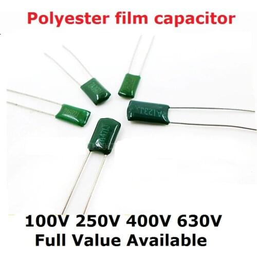 20PCS 250V 2E223J 2E222J 2E472J 2E683J 2E104J 4.7/2.2/22/100/68NF 0.1/0.0022/0.0047/0.022/0.068/UF Polyester Film Capacitor 223
