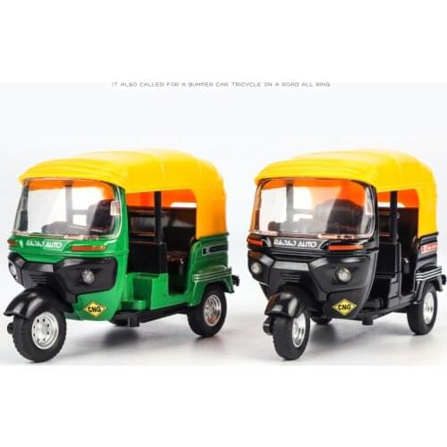 2019Alloy Car Model Simulation Motorcycle Taxi Tricycle Children Toy Car Boy Car Model