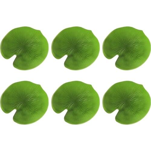 6Pcs Artificial Lotus Leaf Kitchen Placemat Insulation Mat Resistant Lightweight Bowl Anti-Slip Table Decor Placemat
