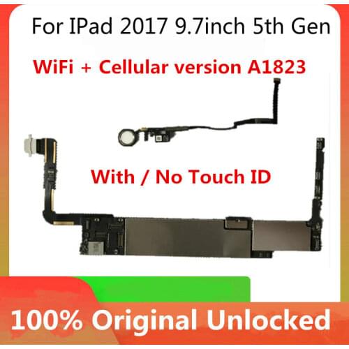 A1823 For IPad 2017 9.7inch 5th Generation WiFi + Cellular 4G Motherboard Unlocked Mainboard Support OS Clean iCloud full chipos