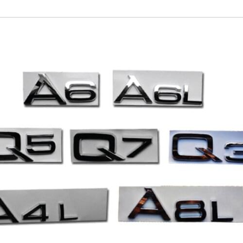 Adaptation to AoDi A1 A3 A4 A5 A6 A7 A8L Q3 Q5 Q7 The rear sign of a car V6 V8 W12 Trunk model logo A price
