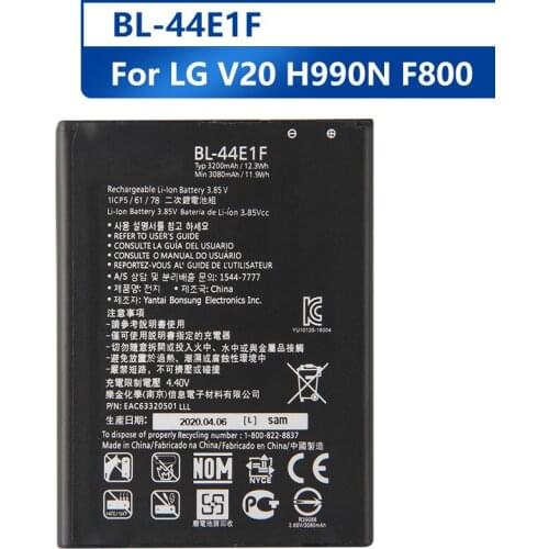 Agaring Original Replacement Phone Battery BL-44E1F For LG V20 H990N F800 BL-44E1F Authentic Rechargeable Battery 3200mAh