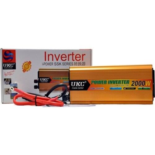 1200W DC 12V AC 110V/220V Vehicle Car Inverter Power Supply Car Charger Adapter Converter Modified Sine Wave Peak 2000W