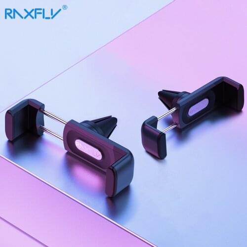 RAXFLY Spring Mini Car Phone Holder for iPhone Xiaomi Adjustable Air Vent Clip Mount Bracket Stand Car GPS Phone Holder In Car
