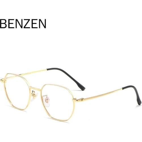 BENZEN Titanium Alloy Optical Glasses Frame Women Retro Prescription Eyeglasses Frame For Men New Full Myopia Eyewear 5302