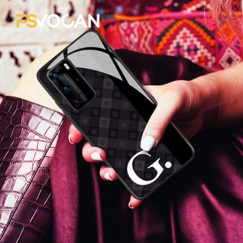 Capital Letter Phone Case For Mate 20 30 Plus 8X 9X Nova 5T 5G Huawei P30 P40 P20 Lite E Pro 4G Honor 10 10i Personalized Cover