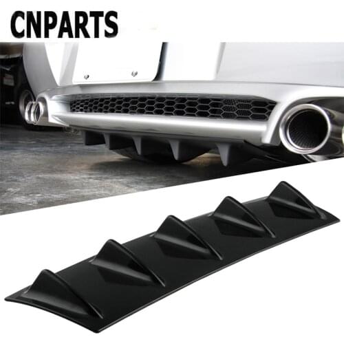 CNPARTS For Renault Megane 2 3 Duster VW Touran Passat B6 Golf 7 T5 T4 Fiat 500 Car Rear Bumper 3D Cool Shark Spoiler Stickers