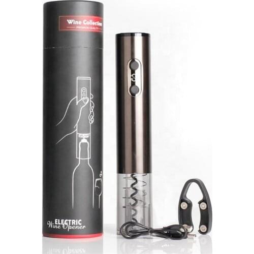 Wine OPener Mirror Polish Aluminum Alloy USB Cable Rechargeable Electric Red Wine Bottle Opener