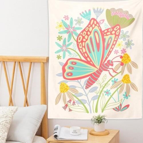 Butterfly tapestry Tapestry plant flower Wall Decor Butterfly Tapestries Home Decor Boho Decor Witchcraft Tapestry Room Decor