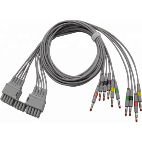 ECG EKG Cable Compatible for Mortara Eli230/100 10 lead ECG EKG leadwires, Electrocardiography leadwires,Banana end IEC