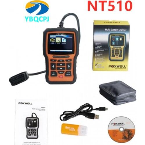 Foxwell NT510 Elite Multi-System Scanner with 1 Free Car Brand Software+OBD Service Reset Bi-Directional Active Test Code Reader