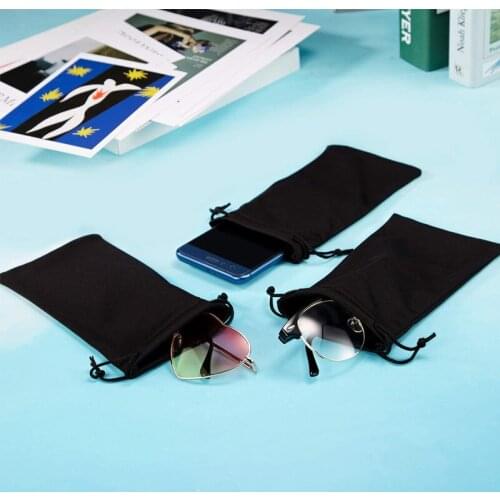Soft Cloth Glasses Bags Sunglasses Bags Multifunction Microfiber Dust Pouch Portable Storage Bags for Glasses Earphone Jewelry