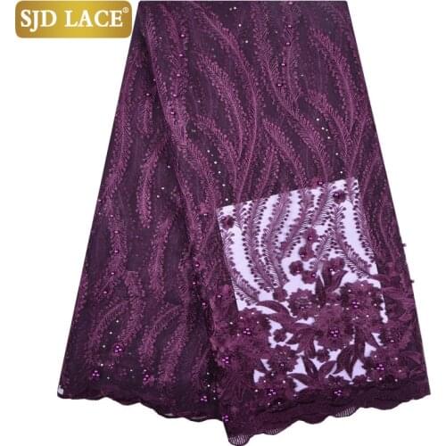 Newest African Tulle Lace Fabrics With Stones Embroidery Net Lace African French Lace High Quality With Beads Wedding A1300