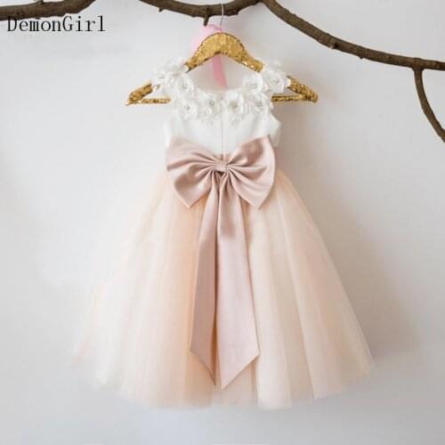 Real Picture Baptism Dress Princess Birthday Wear Toddler Flower Girl Gown Kids Dresses for Girls