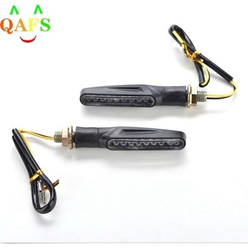 1 Pcs 12 LED Motorcycle Turn Signals Bendable Flashing Motorbike Indicator Blinker Moto Rear Tail Signal Lamp