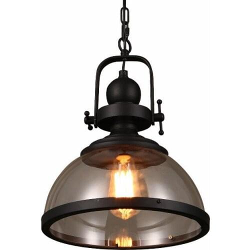 Industrial Glass LED Pendant Lights Lighting Vintage Pendant Lamp Bar Bedroom Dining Living Room Cafe Hanging Lamp Light Fixture