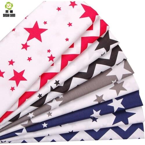 Shuanshuo Star Series Cotton Fabric Fat Patchwork Sewing Fabrics Doll clothing Tilda Quilt Tissue 9 PCS/LOTS 40*50CM