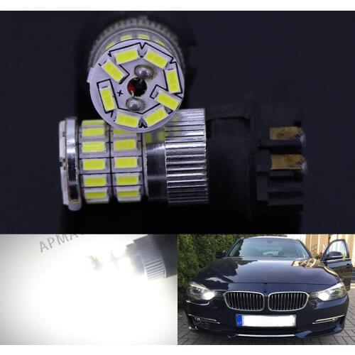 2Pcs White Yellow PWY24W PW24W LED Bulbs For Audi A3 A4 VW MK7 Golf CC Ford Fusion Front Turn Signal Lights, BMW F30 3 Series DR