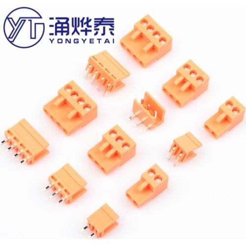 YYT 10PCS Orange HT3.96 connector 2P/3/4/5/6/7/8/9/10/12P terminal straight/bent