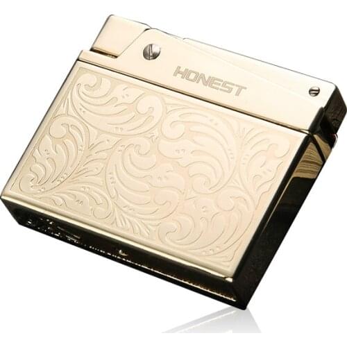 Lighter Retro Metal Mens Gas Cigarette Lighter inflatable Cigarette Lighter Military Outdoor Carving Gasoline lighter