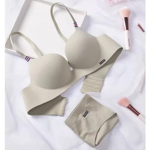 2021 New Sexy Push Up Bra Womens Lingerie Set Seamless Bra Set Ladies Underwear Bralette Wireless Brassiere Female Intimates