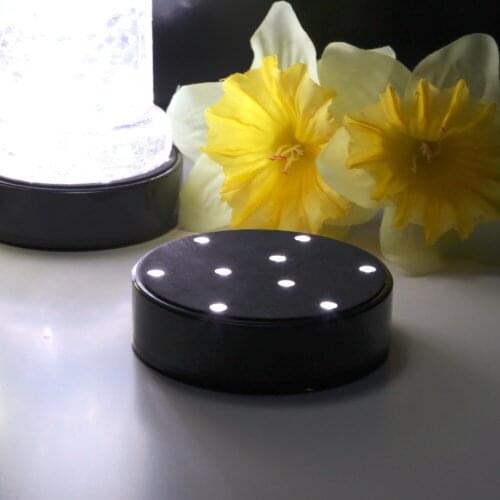 1pc 3AA Battery Operated 9LED White Color Wedding Party Decoration Floral Vase Base Light