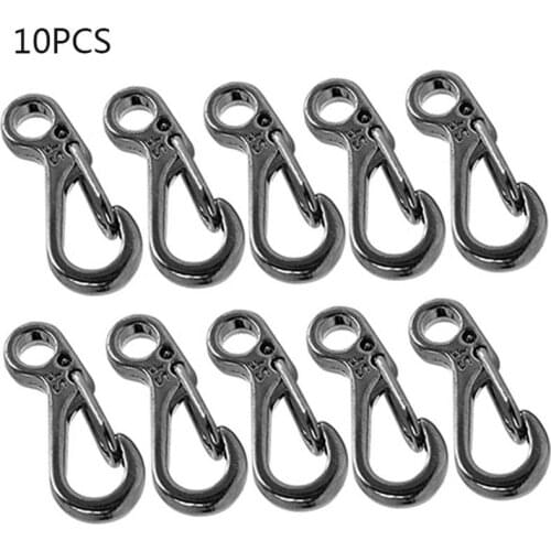 10 Pcs Mini SF Spring Buckle Multifunctional Climbing Button Carabiner Key Buckle Key Buckle Outdoor Gadget Climbing Buttons