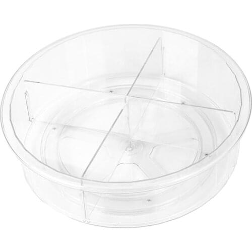 11" Lazy Susan Turntable Organizer Divided Spice Rack Holder for Cosmetic Pantry