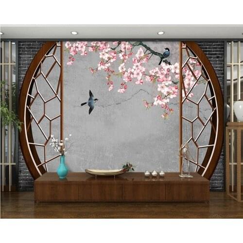Chinese Flower and Bird 3d wallpaper mural papel de parede living room sofa tv wall kitchen wall papers home decor restaurant