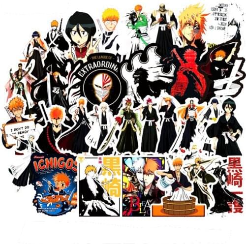 50PCS BLEACH Stickers Japanese Anime Stickers For Case Car Motorcycle Skateboard Luggage Refrigerator Guitar
