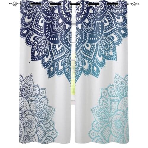 Mandala Flowers Bloom Abstract Modern Blackout Curtains For Living Room Bedroom Window Treatment Blinds Drapes Kitchen Curtains