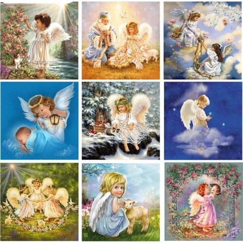 Diamond Embroidery 3d DIY Diamonds Painting Girl Angel Mosaic Picture Rhinestones Embroidery Diamond Cross Stitch