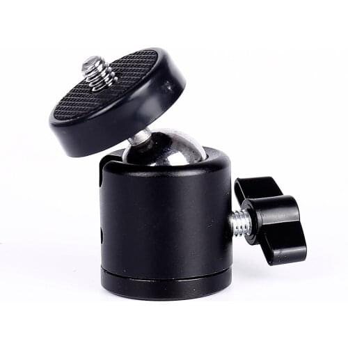 CY in stock 360 Swivel Ball Head 1/4 Screw Mount for DSLR Camera Tripod Ballhead Tripods Heads Light Stands Flash Brackets Stand