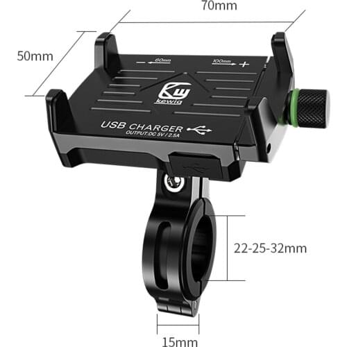 Motorcycles Riding Handlebar Phone GPS Holder Bracket Clamp w/ USB Charger