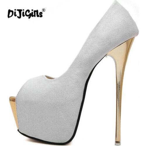 DIJIGIRLS 2018 Brand Shoes Woman 16CM High Heels Women Pumps Stiletto Thin Heel Womens Shoes Open Toe High Heels Shoes
