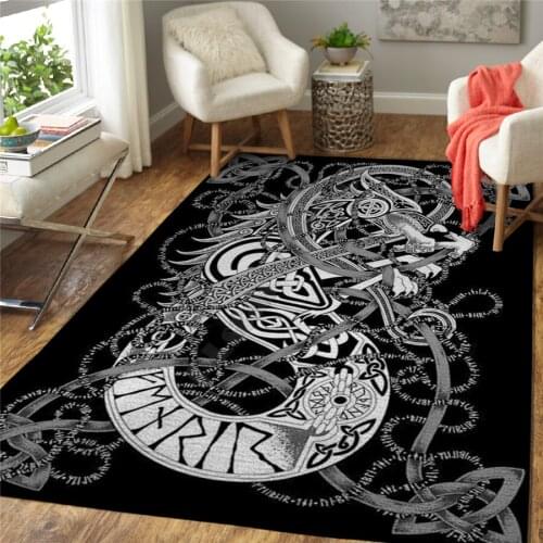 Viking Dragon Area Rug 3D All Over Printed Non-slip Mat Dining Room Living Room Soft Bedroom Carpet 02