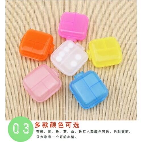 By ems or dhl 1000PCs Pill Box 2 Layer Portable6 Slots Seal Folding Pill Cases