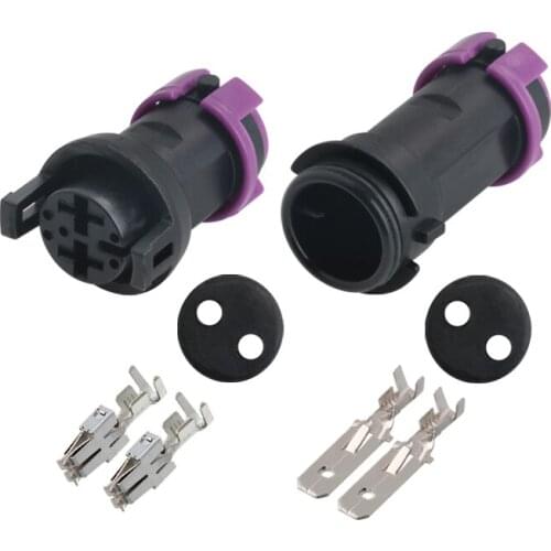 1Set Kit TE 2 Pin Way Male Female Circular Waterproof Fog Lamp Plug Connector for Toyota Mazda Rx7 813972926 813972923