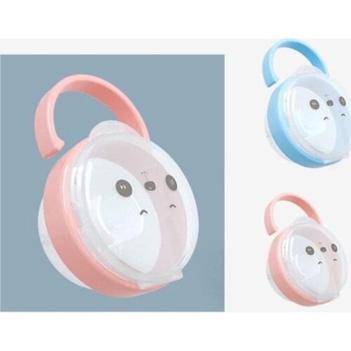 Newborn Baby Pacifier Nipple Kid Cute Cartoon Expression Nipple Storage Box Soother Container Holder Pacifier Dummy Box