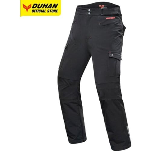 DUHAN Motorcycle Pants Men Knee Protective Armor Waterproof Moto Cycling Trousers Off Road Racing Motocross Pantalon Wearable
