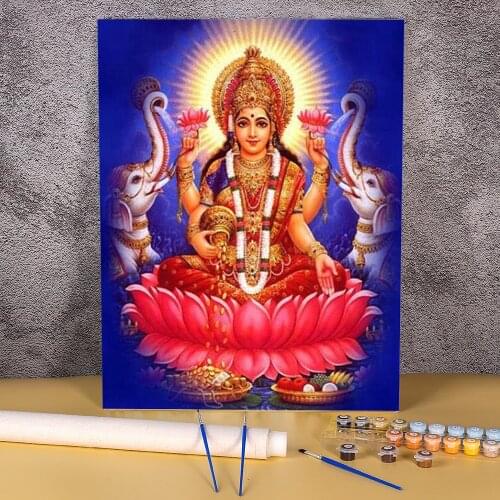 Region Ganesha DIY Paint By Numbers Set Oil Paints 50*70 Boards By Numbers Decorative Paintings Children Drawing