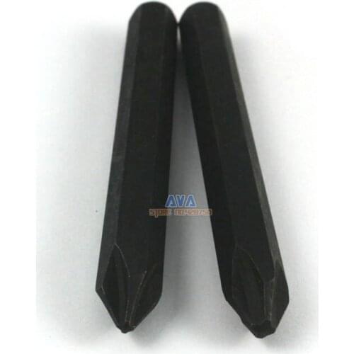 1 Set 2 Pieces Phillips Screwdriver Bit S2 Steel 0.31" Hex Shank 80mm Long Phillips Screwdriver Bit Set