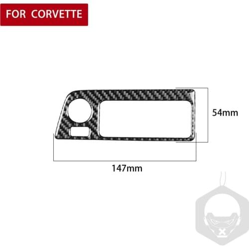 Carbon Fiber Car Headlight Switch Frame Sticker For Chevrolet Corvette C7 14-19