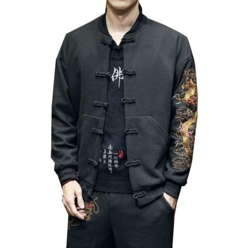 2018 New Dragon Embroidery Bomber Jacket Coat Men Jaqueta Masculina Male Jackets Casaco Masculino Chaquetas Hombre Veste Homme