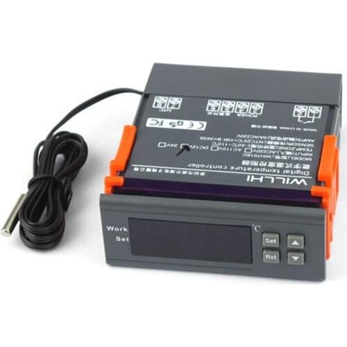 Original WH7016C 220V 10A Digital LCD Thermostat Regulator Temperature Controller with 2M NTC sensor