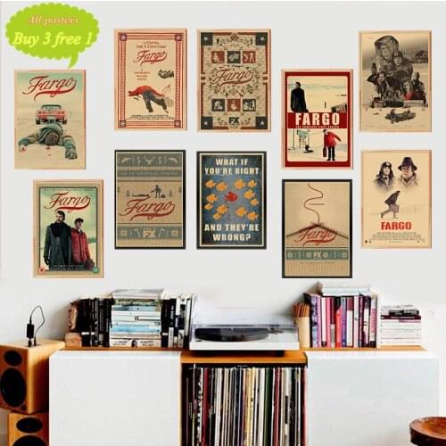 Fargo Posters Movie Wall Stickers Kraft Paper Paper Prints Home Decoration Livingroom Bedroom Bar Home