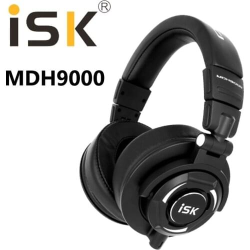Original iSK MDH9000 Fully Enclosed Monitor Headphone Headset For DJ Music / Audio Mixing / Recording Studio Monitoring