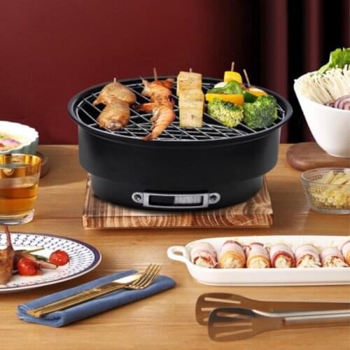 Portable Round BBQ Grill Thicken Folding Stainless Steel BBQ Grill Barbecue Accessories For Home Park Outdoor Use Fast Barbecue