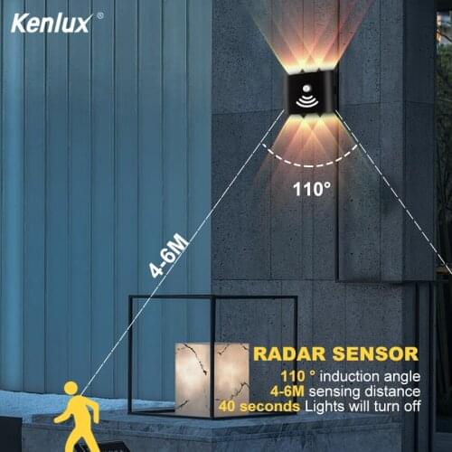 Modern Indoor 6W/8W LED Wall Lamp IP65 Aluminum PIR Motion Sensor Up Down Wall Light Garden porch Sconce Home Corridor Lighting